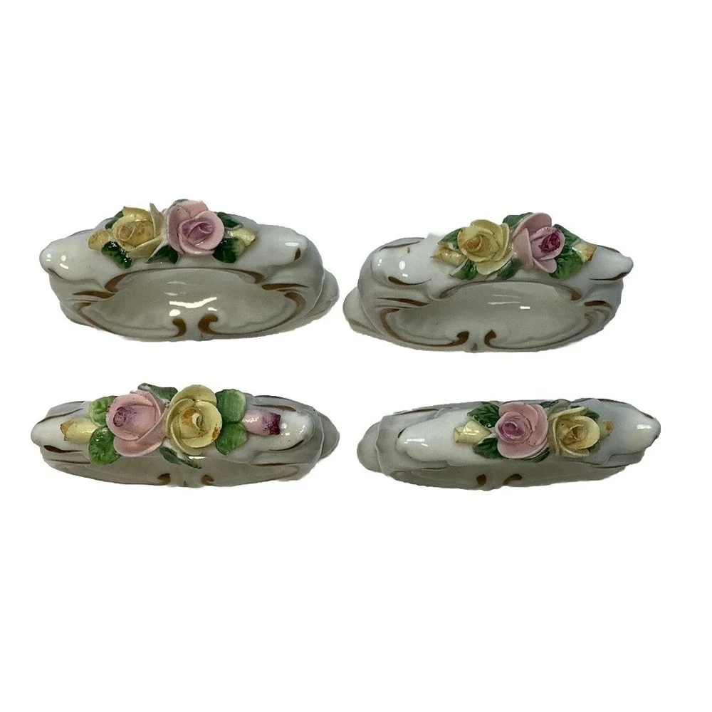 VINTAGE‎ SET OF 4 Dresden Kammer Volkstedt Thuringia Napkin Rings